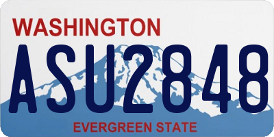 WA license plate ASU2848