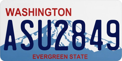 WA license plate ASU2849
