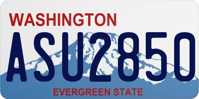 WA license plate ASU2850
