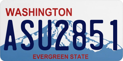 WA license plate ASU2851