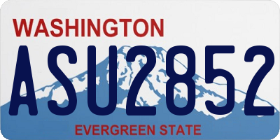 WA license plate ASU2852