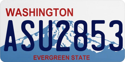 WA license plate ASU2853