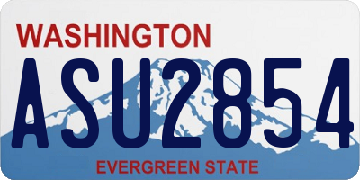 WA license plate ASU2854