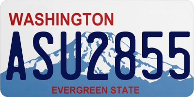 WA license plate ASU2855