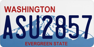 WA license plate ASU2857
