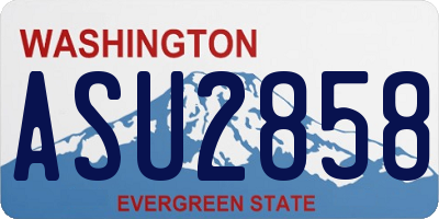 WA license plate ASU2858