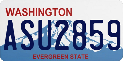 WA license plate ASU2859