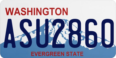 WA license plate ASU2860