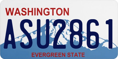 WA license plate ASU2861