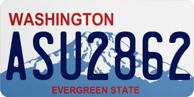 WA license plate ASU2862