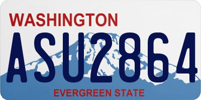WA license plate ASU2864