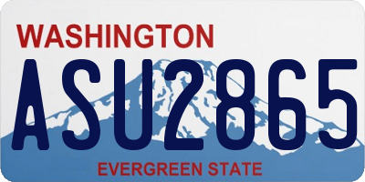 WA license plate ASU2865