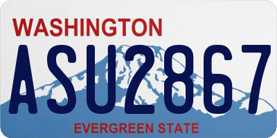 WA license plate ASU2867