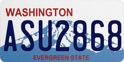 WA license plate ASU2868