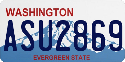 WA license plate ASU2869