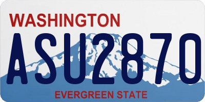 WA license plate ASU2870