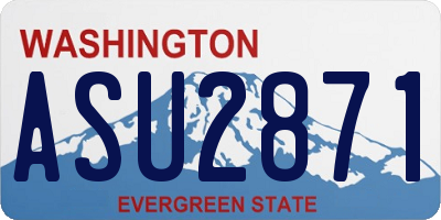 WA license plate ASU2871
