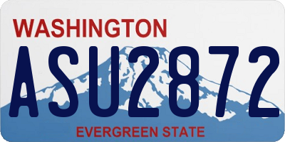 WA license plate ASU2872