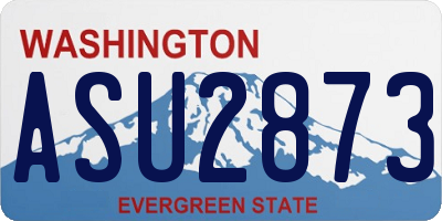 WA license plate ASU2873