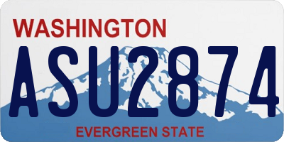 WA license plate ASU2874