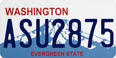 WA license plate ASU2875