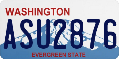 WA license plate ASU2876