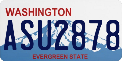 WA license plate ASU2878