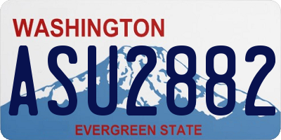 WA license plate ASU2882