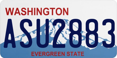 WA license plate ASU2883