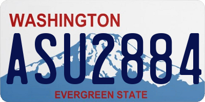 WA license plate ASU2884