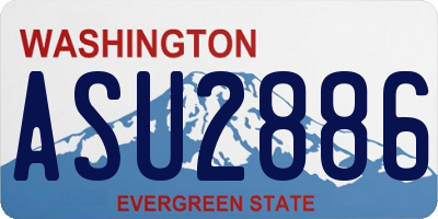 WA license plate ASU2886