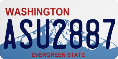 WA license plate ASU2887