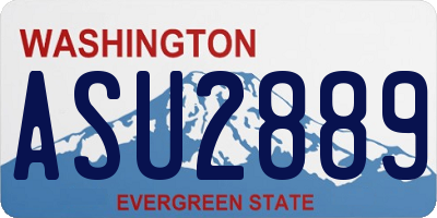 WA license plate ASU2889