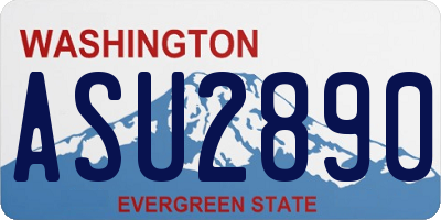 WA license plate ASU2890
