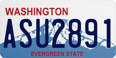 WA license plate ASU2891