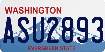WA license plate ASU2893