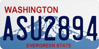 WA license plate ASU2894