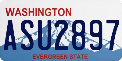 WA license plate ASU2897