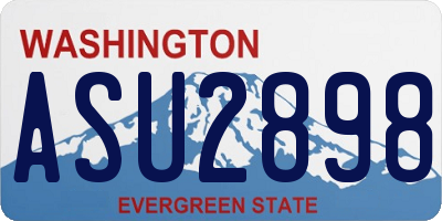 WA license plate ASU2898