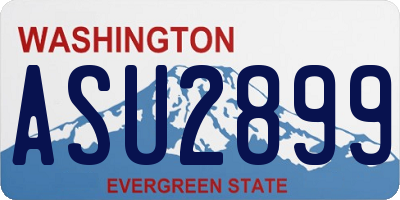 WA license plate ASU2899