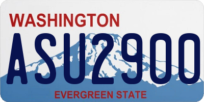 WA license plate ASU2900