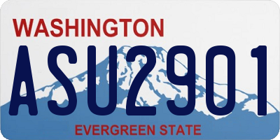 WA license plate ASU2901