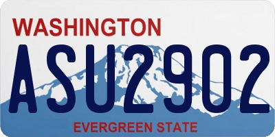 WA license plate ASU2902