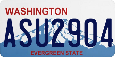 WA license plate ASU2904
