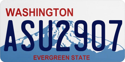 WA license plate ASU2907