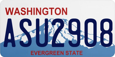 WA license plate ASU2908