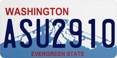 WA license plate ASU2910