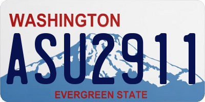 WA license plate ASU2911