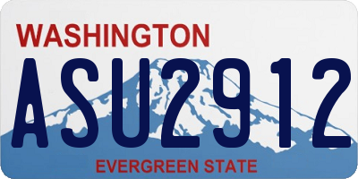 WA license plate ASU2912