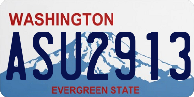 WA license plate ASU2913